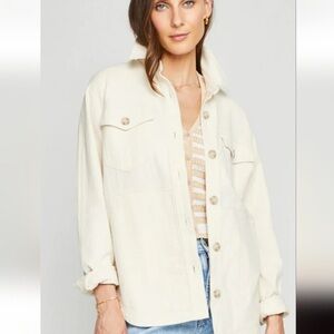 Anthro Gentle Fawn Nicholson Oversized Denim Jacket - 100% Cotton Twill Shirt
